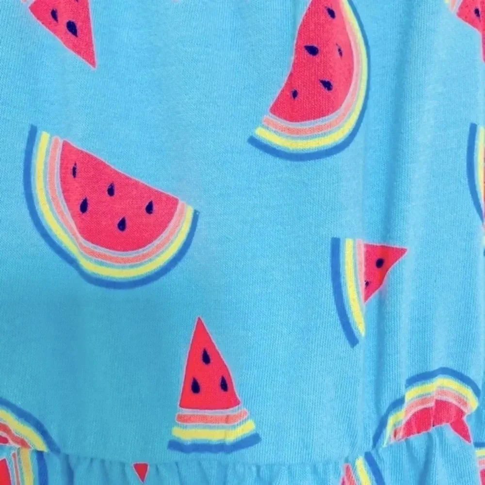 Cat & Jack Cotton Watermelon Dress Girl’s Size Large 10/12 - Picture 8 of 10